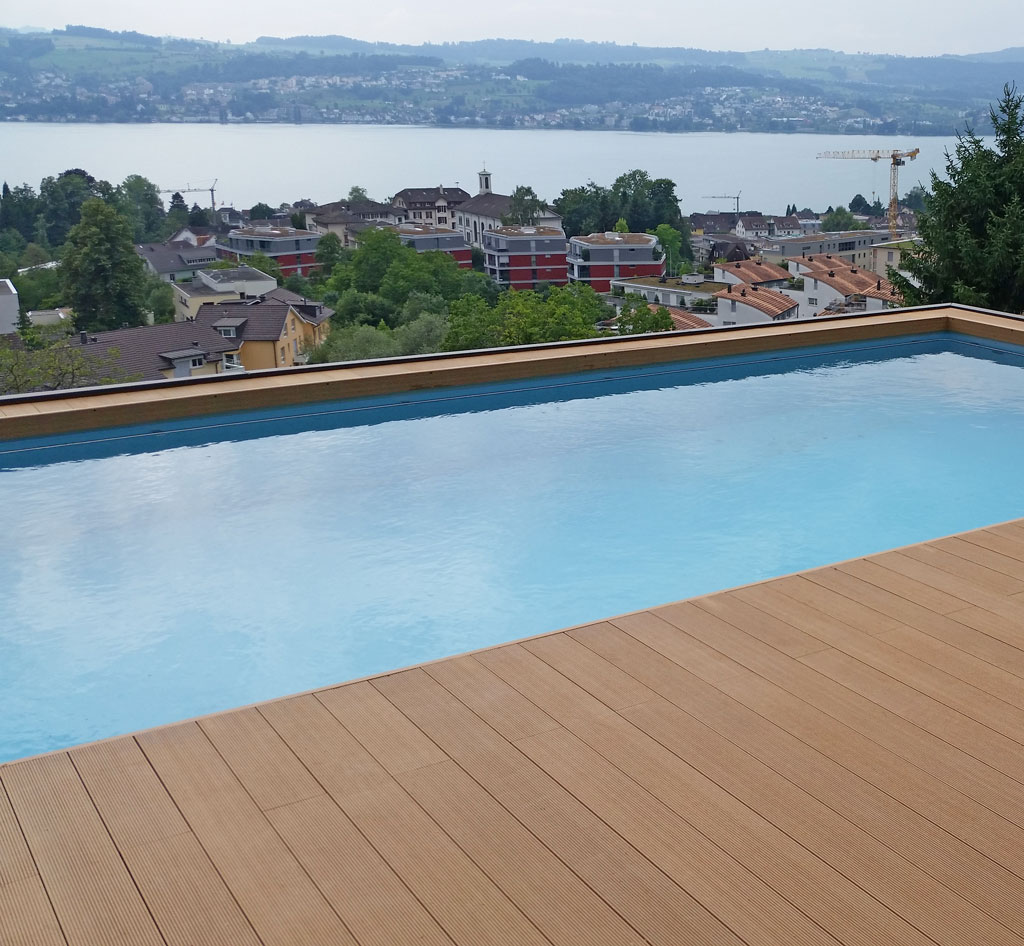 WPC Terrasse mit Eco Deck Slim am Zürichsee